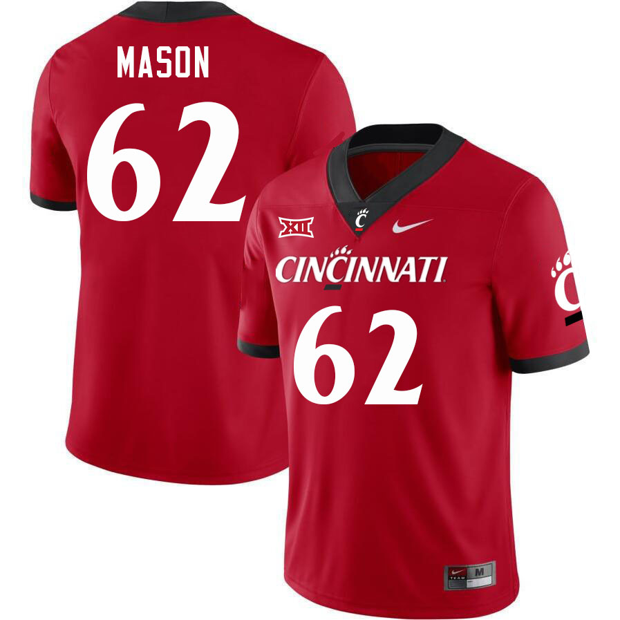 Cincinnati Bearcats #62 Matt Mason Big 12 Conference College Football Jerseys Stitched Sale-Red